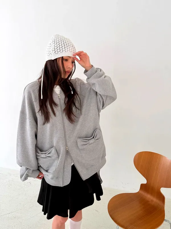 Stylish Loose Gray Women's Jacket - Comfortable and Versatile