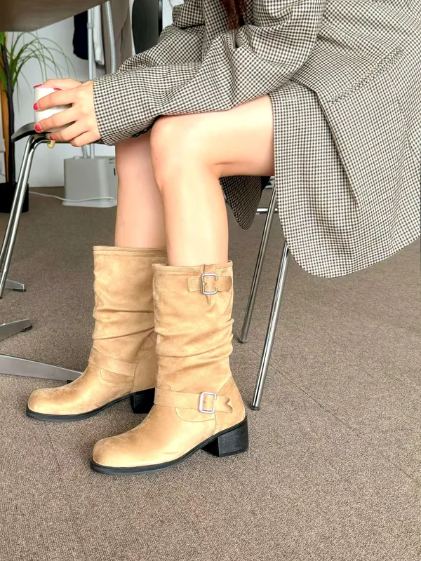 Stylish Suede High Heels Boots - Elegance Meets Comfort