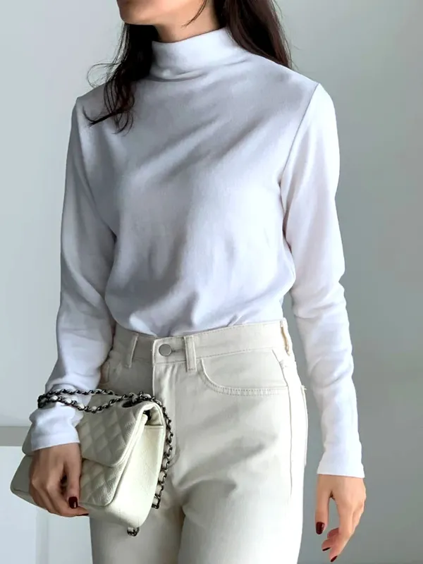 Stylish and Comfortable High Neck Long Sleeve Top