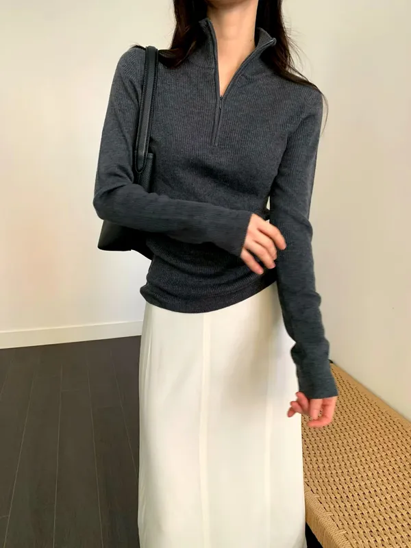 심플하고 세련된 여성용 티셔츠, 편안한 슬림핏 디자인