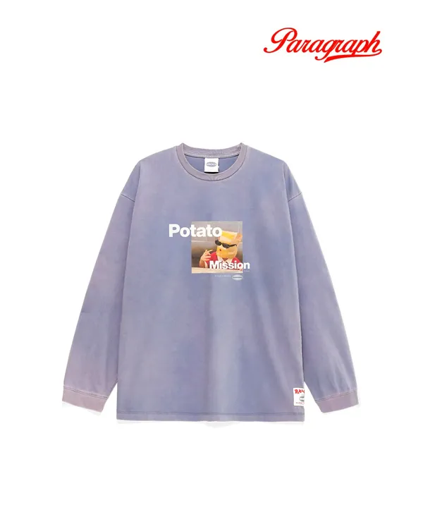 Personalized Printed Long Sleeve T-Shirt, Comfortable Casual Style