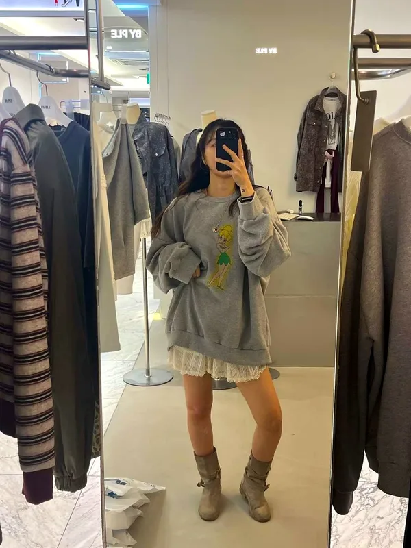 Cute Cartoon Printed Women's Top, Comfortable Casual Style