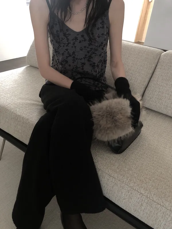 Elegant Vintage Plush Tote Bag