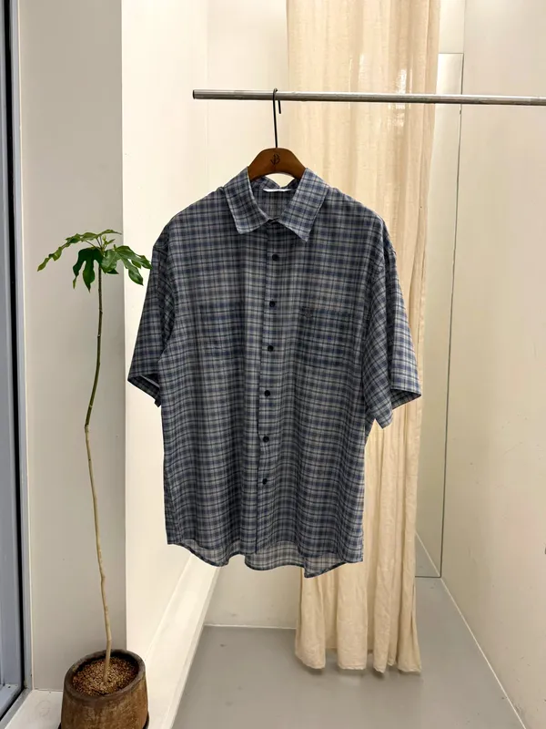Stylish Plaid Short Sleeve Shirt - Fresh and Comfortable Men's Top