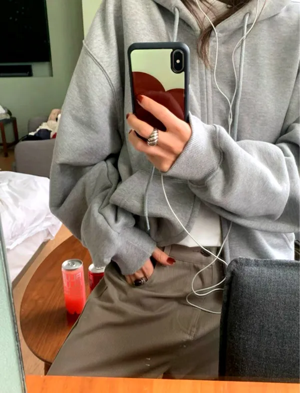 Stylish Casual Gray Jacket Coat, Comfortable and Versatile