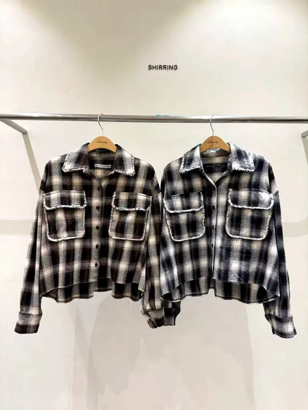 Stylish Plaid Women's Shirt - Comfortable and Versatile