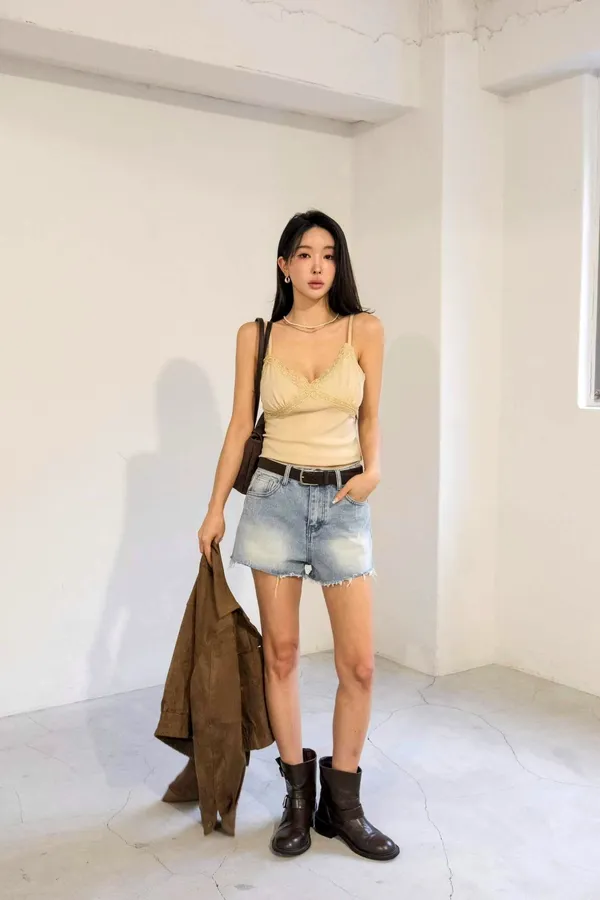 Elegant Lace Camisole, Lightweight and Breathable, Perfect for Summer Shorts