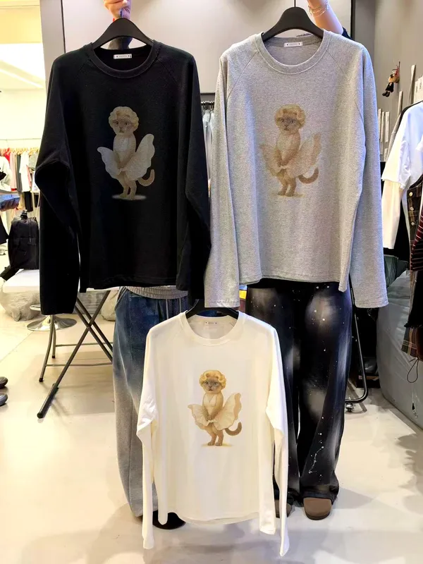 Cute Animal Pattern Long Sleeve T-Shirt - Comfortable and Versatile